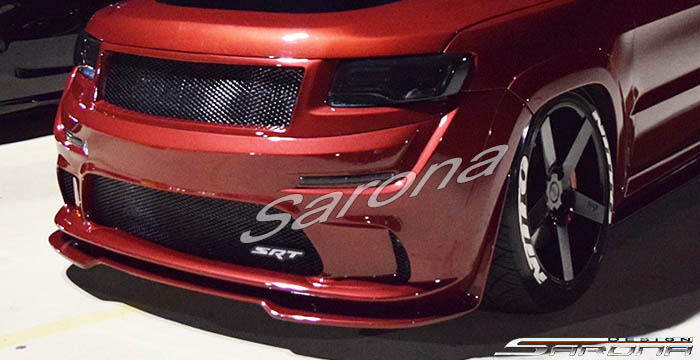 Custom Jeep Grand Cherokee  SUV/SAV/Crossover Front Add-on Lip (2014 - 2016) - $590.00 (Part #JP-008-FA)